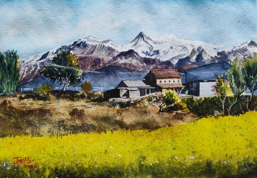 Annapurna from Nepali Village